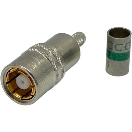 R214083942 Radiall SMZ (f) Type 43 Socket Full Crimp Type Coaxial Connector 3GHz S43/1FS