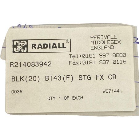 R214083942 Radiall SMZ (f) Type 43 Socket Full Crimp Type Coaxial Connector 3GHz S43/1FS