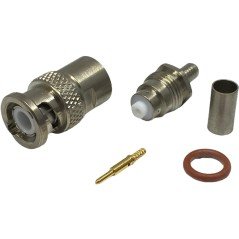 R141072 Radiall BNC (m) Crimp Plug For Flexible Cable Coaxial Connector 3GHz
