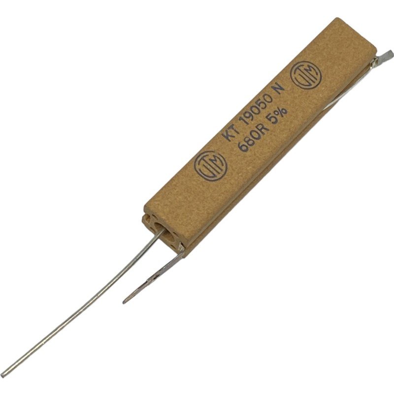 680Ohm 680R 10W 5% Fixed Wirewound Ceramic Cement Power Resistor With Fuse KT19050N 50x10mm