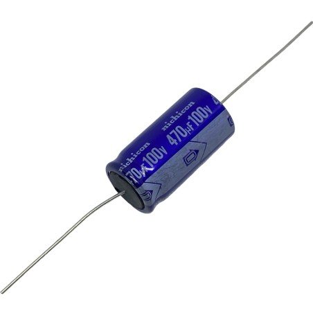 470uF 100V Axial Electrolytic Capacitor Nichicon 32.5x16mm