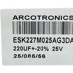 220uF 25V 20% Radial Electolytic Capacitor ESK227M025AG3DA Arcotronics 12x8.25mm Qty:5