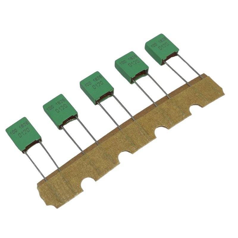 0.22uF 220nF 100V 5% Radial Polyester Film Capacitor MKT1826 Vishay 8x7x3.5mm Qty:5