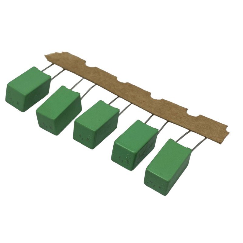 1uF 1000nF 100V 10% Radial Polyester Film Capacitor MKT1826 Vishay 12.5x7x7mm Qty:5