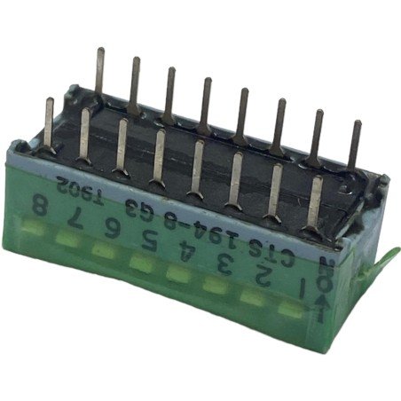 CTS-194-8 8 Position Dip Switch Blue 2.54mm Pitch 2 Row 16 Pin DIP Switch