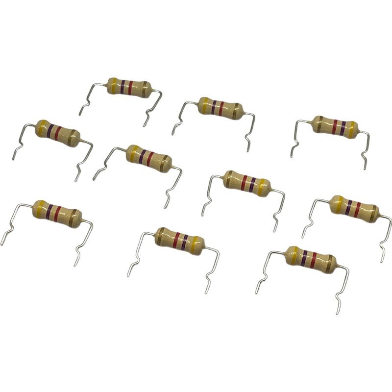 Metal Film Resistor Axial 4.7Kohm 4K7 1/4W 0.25W 5% Qty:10