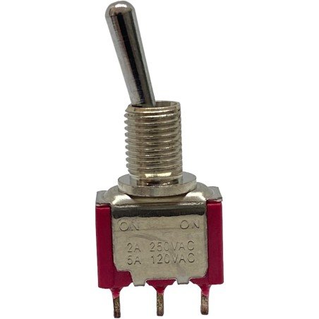 448-0747 RS SPDT Toggle Switch ON-ON 2A/250Vac 5A/125Vac Solder Terminal