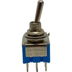 MTS-2 DPDT Blue Toggle Switch ON-ON 6A/125Vac 3A/250Vac