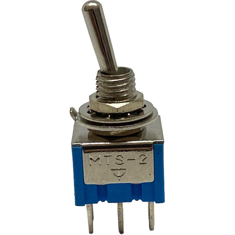 MTS-2 DPDT Blue Toggle Switch ON-ON 6A/125Vac 3A/250Vac