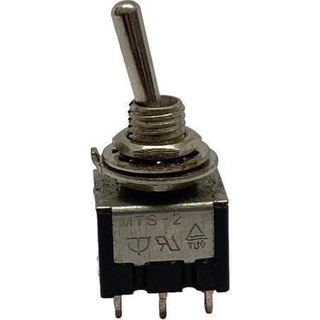 MTS-2 DPDT Black Toggle Switch ON-ON 6A/125Vac 3A/250Vac