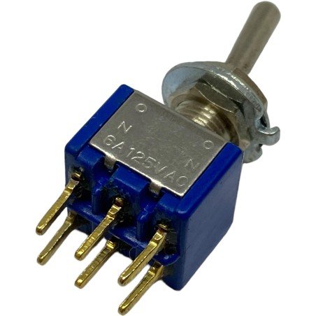 MS-329G DPDT Toggle Switch ON-(ON) 6A/125Vac