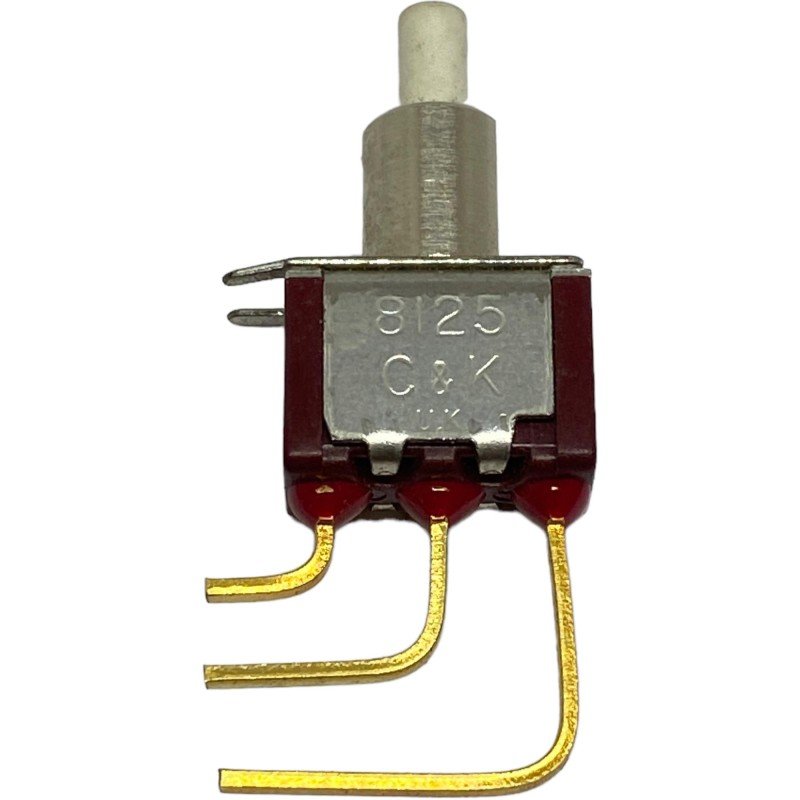 8125 C&K SPDT Momentary Pushbutton Switch RIght Angle