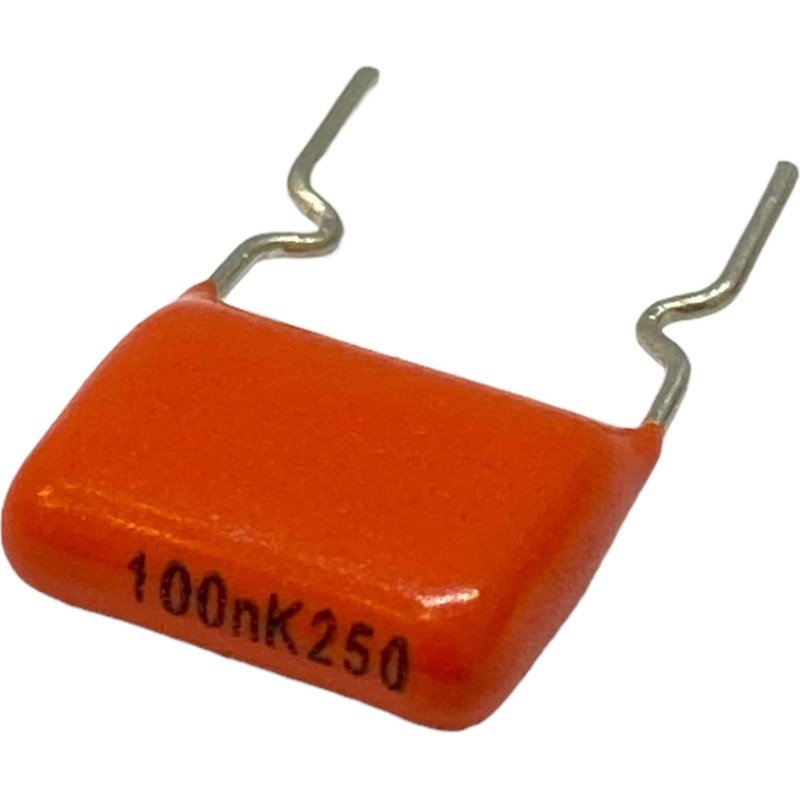 0.1uF 100nF 250V Radial Polyester Film Capacitor 11.25x8x3.75mm