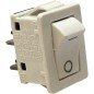 SPST Russenburger White Rocker Switch On-Off 15A/125Vac 8A/250Vac