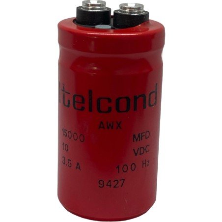 15000uF 10V Fixed Electrolytic Capacitor Itelcond 65x35mm