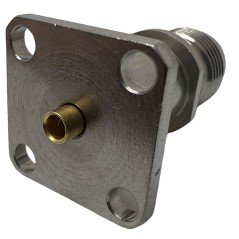 24JF122-1 FCI Type C (f) Coaxial Connector Panel Mount 4-Hole