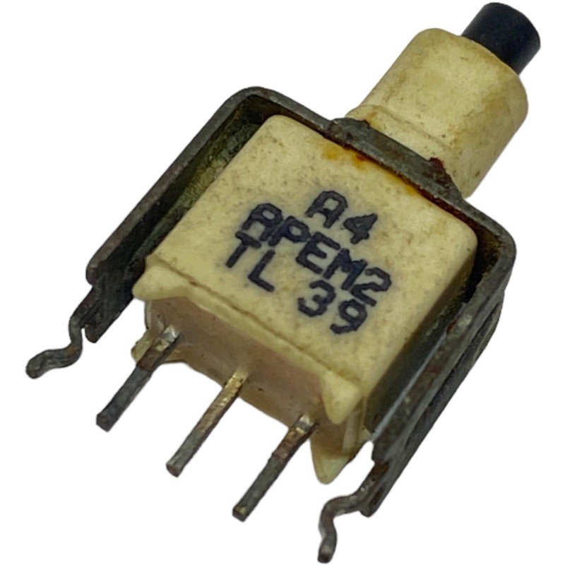 TL39 Apem SPDT Mini Toggle Switch ON-OFF-ON Straight PC Terminals Bracket Mounting