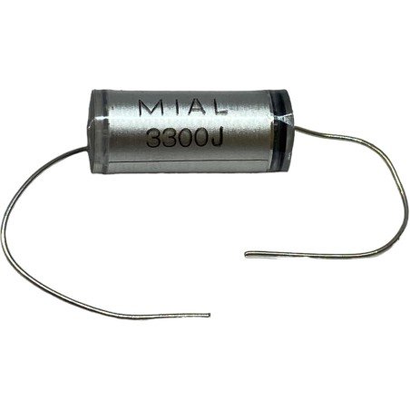 3.3nF 3300pF 630V 5% Axial Polystyrene Film Capacitor 611.4D Mial 19x8mm