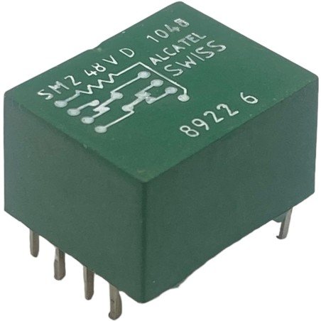 SM248VD-1048 Alcatel Swiss Miniature Power 8 Pin Relay 48Vdc