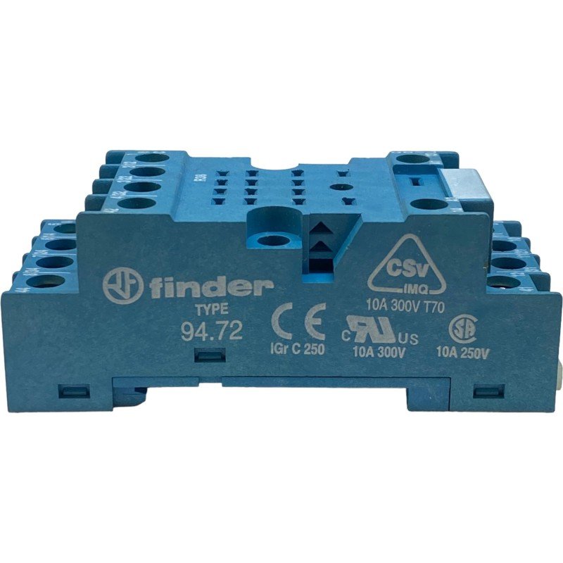 94.72 Finder Screw Terminal Plate Clamp Relay Socket DIN Rail 10A/250V