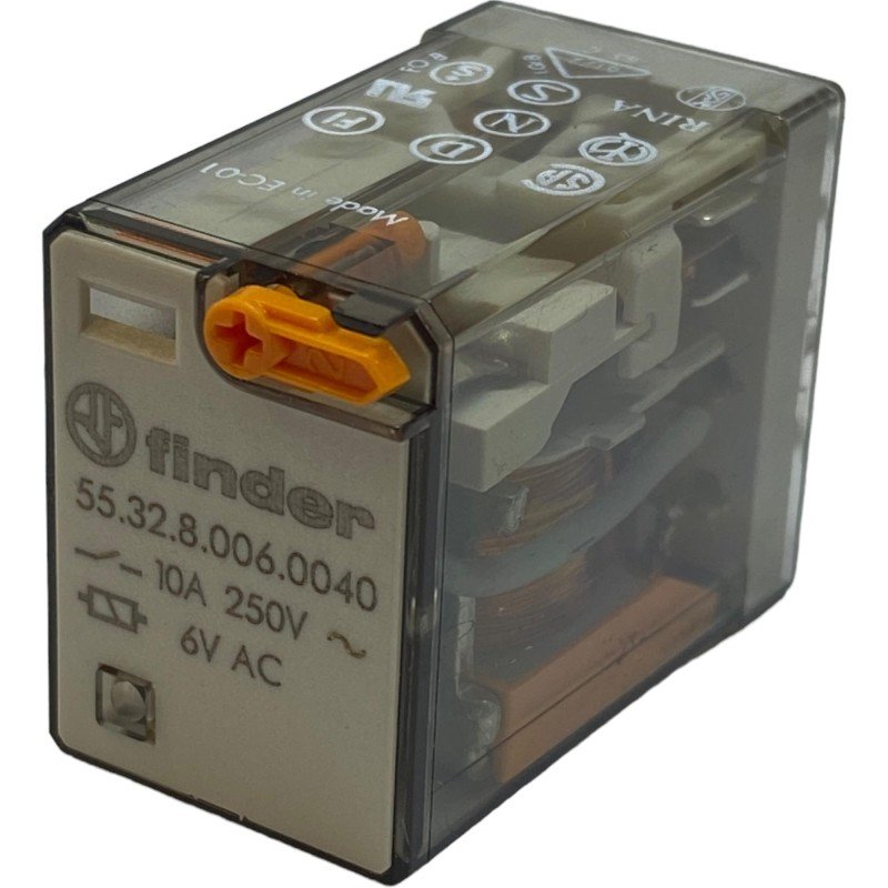 55.32.8.006.0040 Finder DPDT General Purpose Relay 10A/6V