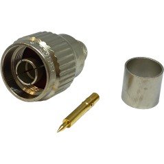 R161075000 Radiall N Type (m) Straight Plug Full Crimp Coaxial Connector For Cable RG-165/RG-213