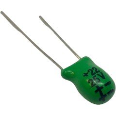 22uF 25V Radial Polarized Tantalum Capacitor Green