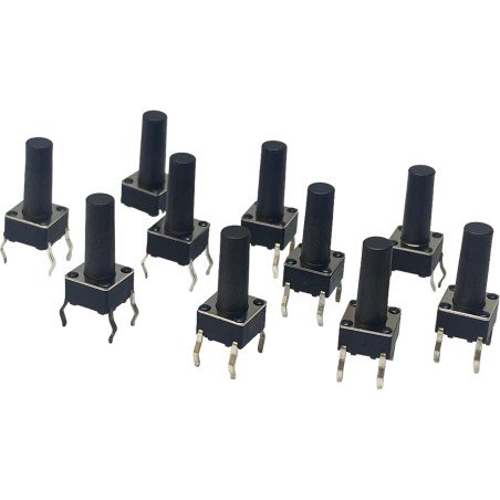 TC-A109X-A14 Momentary Pushbutton Tactile Switch To PCB Mount 6x6x13mm Qty:10