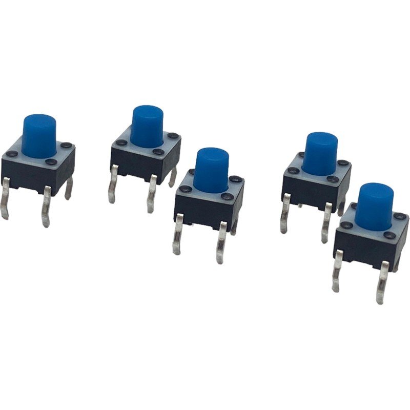 612-TL1105FF1 SPST Momentary Pushbutton Tactile Switch To PCB Mount OFF-(ON) 6x6x5mm Qty:5
