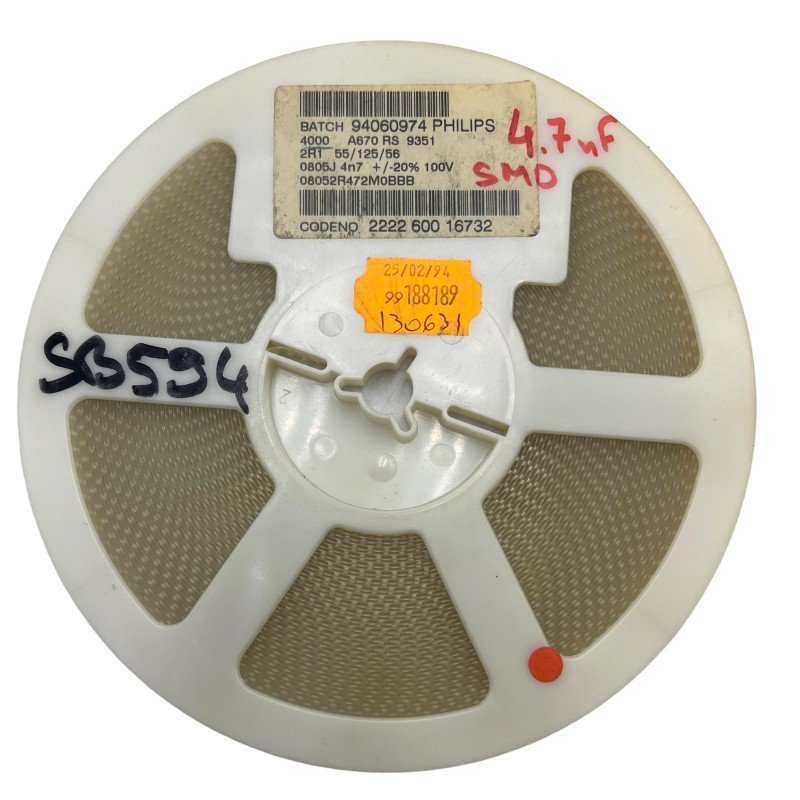 08052R472M0BBB Philips 0805J Multilayer Ceramic Capacitor 4n7 20% 100V [QTY:4000]