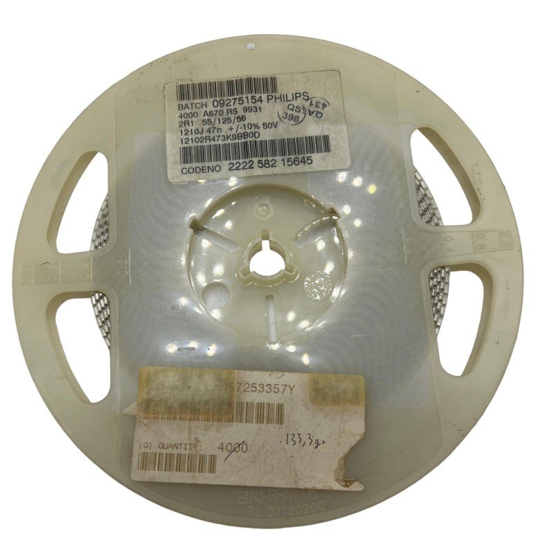 12102R473K9BB0D Philips Multilayer Ceramic Capacitor SMD 47n 10% 50V 1210J QTY:1600