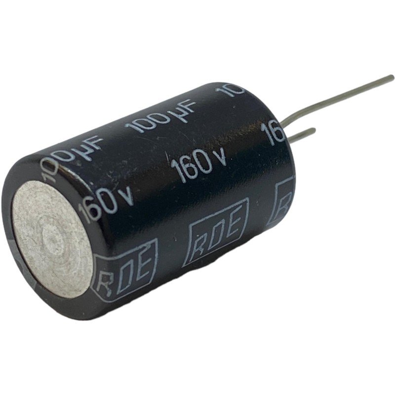 100uF 160V Radial Electrolytic Capacitor EKM ROE 25.5x16.5mm