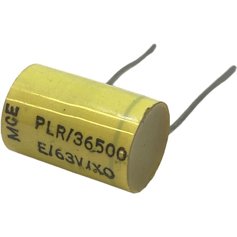 36.5nF 36500pF 63V 1.25% Radial Film Capacitor PLR MCE 17x11.25mm