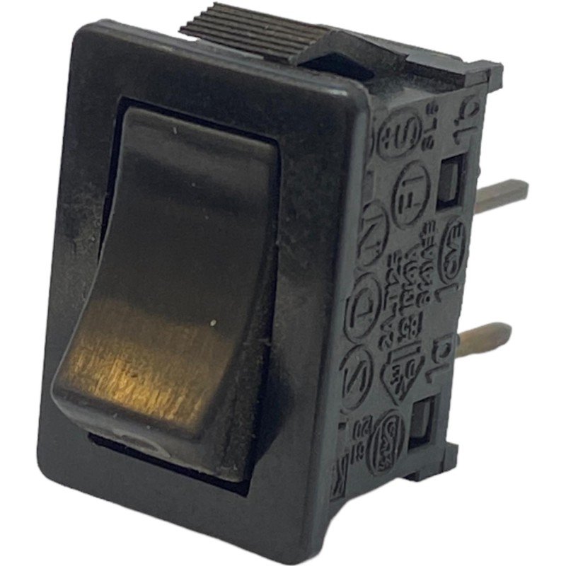Russenberger Series 100 SPST Black Rocker Switch