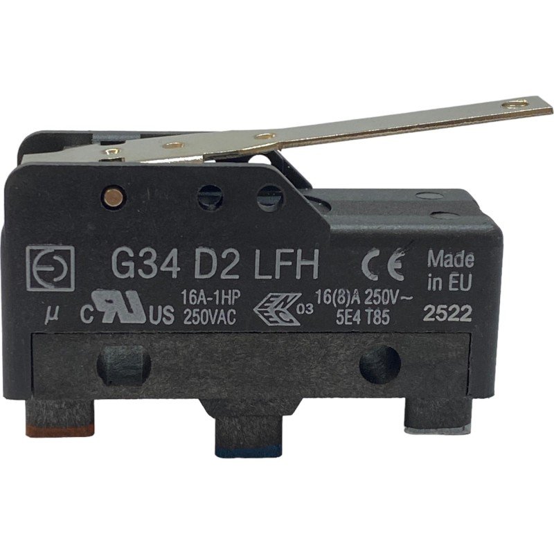 G34D2LFH SPDT Momentary MicroSwitch 5E4T85 16A/1HP