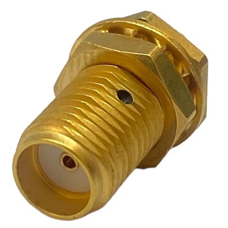 R125553000 Radiall SMA(f) Bulkhead Jack With Solder Pot Contact Coaxial Connector