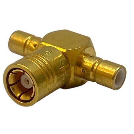 R114780000 Radiall Tee SMB(f) To 2x SMB(m) Coaxial Adapter