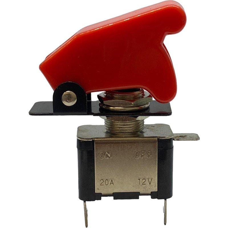 Pilot Automotive ON-OFF Safety Cover Toggle Switch 12V/20A