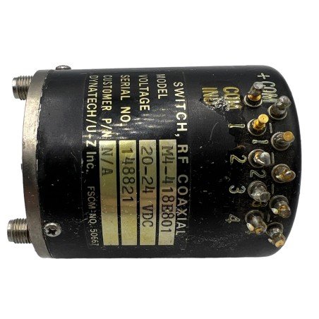 M4-418E801 Dynatech Coaxial Switch - Relay SP4T 20-24VDC SMA