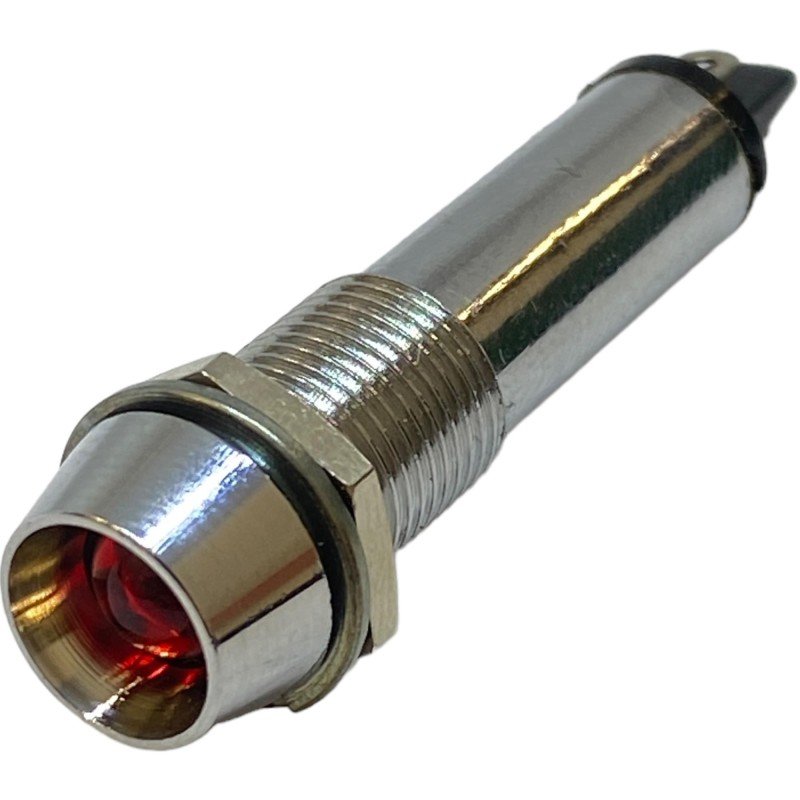 Red Indicator Light Socket Screw Type 42.5x8.75mm
