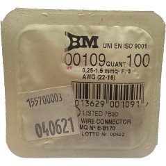 Ring Terminal For 0.25-1.5 mm² Cable AWG(22-16) Qty:100