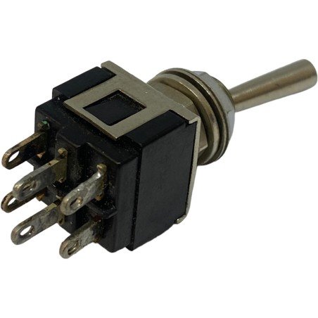 DPDT Black Toggle Switch With Solder Pin