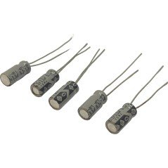 3.3uF 6.3V Radial Electrolytic Capacitor 11.5x5.25mm Qty:5