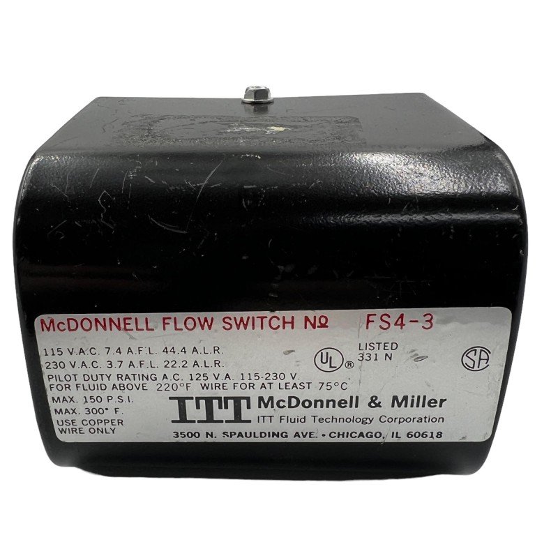 MCDONNEL & MILLER FS4-3 FLOW SWITCH 115V 230V ITT