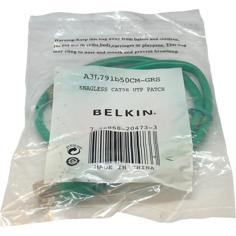 A3L791B50CM Belkin RJ45 CAT-5E Network Cable 50cm
