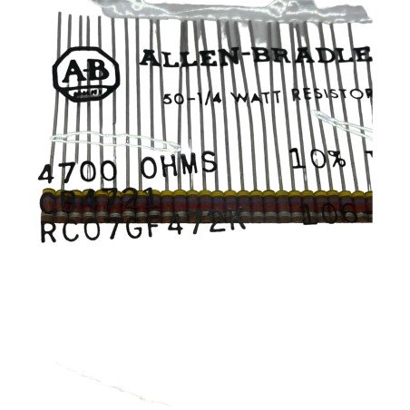 4.7Kohm 4K7 1/4W 10% Axial Fixed Carbon Resistor RC07GF472K Allen Bradley Qty:50