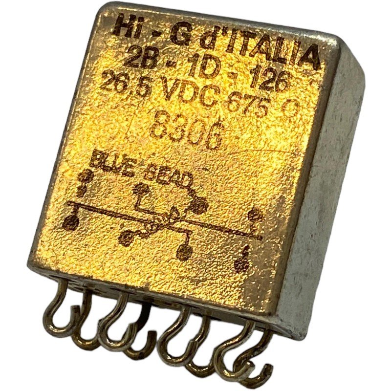 2B-1D-126 Mil Spec Relay 26.5VDC 675Ohm HI-G