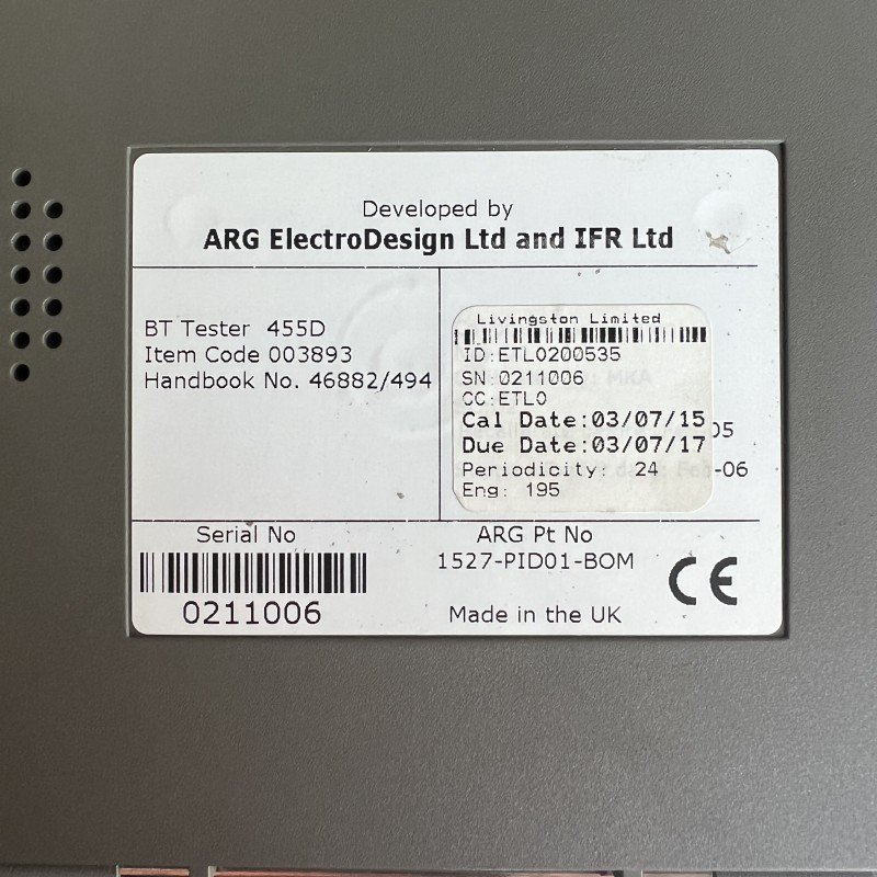 2843 IFR Test Set BT Tester 455D