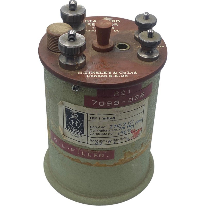 1000Ohm 1A Tinsley Resistance Standard AC/DC Resistor Calibrator Type 1659