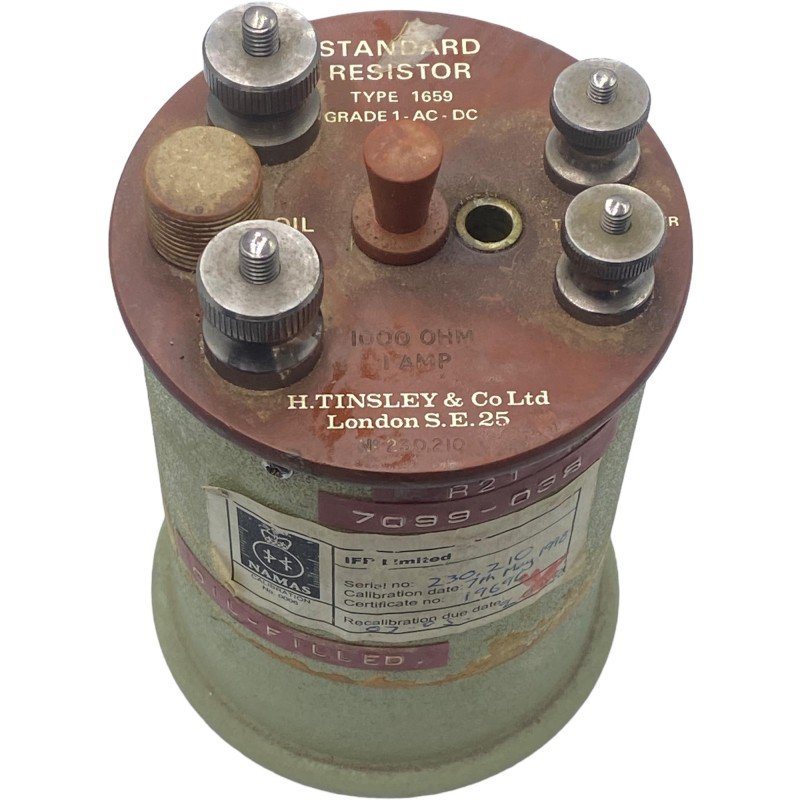 1000Ohm 1A Tinsley Resistance Standard AC/DC Resistor Calibrator Type 1659